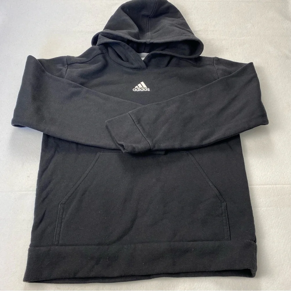 Adidas Pullover Hoodie Black Youth size medium 10/12